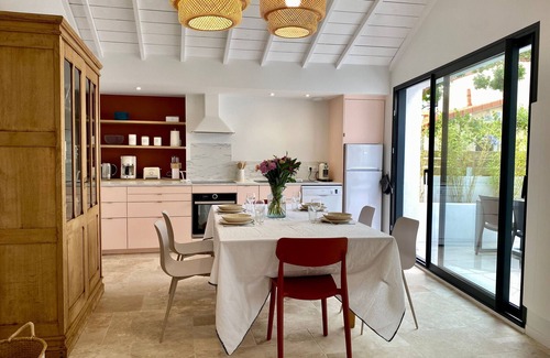 Pornic Cottage | Cozy New Cottage Near Beach with Private Terrace, Hot Tub, and EV Charger