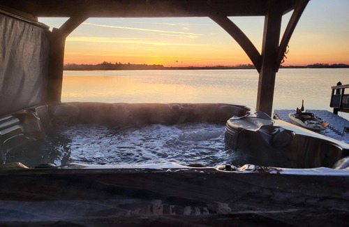 Crystal River House | Cozy Riverfront Retreat in Ozello with hot tub, private dock and amazing views