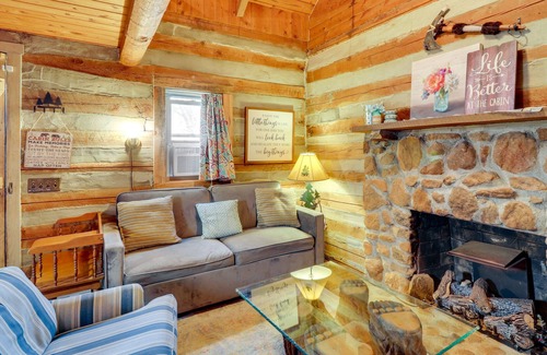 Glade Valley Cabin | Cozy Riverside Cabin w/ 3 Acres & Trout Fishing
