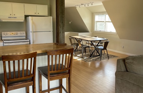 Morrisville Apartment | Cozy ski retreat on 200 acres of private groomed cross country ski trails.
