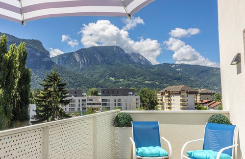 Cluses Condo | Cozy, Spacious condo with balcony and beautiful serene mountain views.