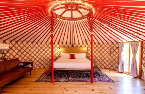 Dripping Springs Cabin | Cozy Yurt with Hot Tub Surrounded by Nature in Dripping Springs, Texas