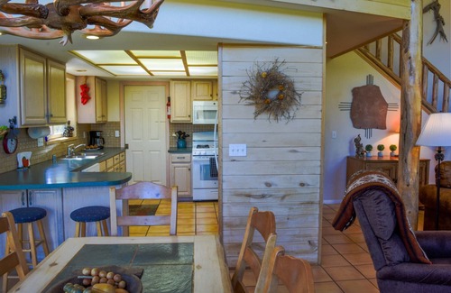 Pagosa Springs House | Creekside Cabin: Hot Tub, Downtown, Pet Friendly, Wrap-Around Deck, 2 Living Spaces, Walk to Dining!