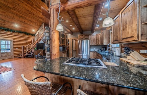 Carriage Hills Apartment | Creekside cabin with hot tub, views, fireplace