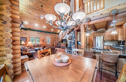 Carriage Hills Apartment | Creekside cabin with hot tub, views, fireplace