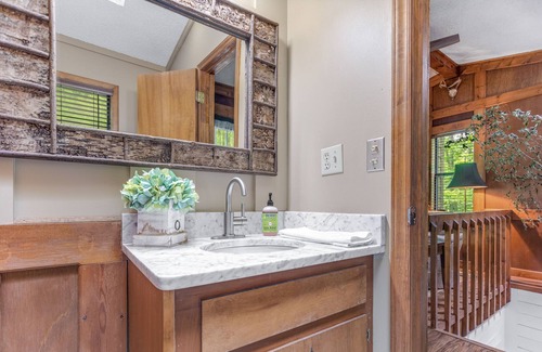 Sylva House | Creekside getaway with full kitchen, furnished deck, & gas grill
