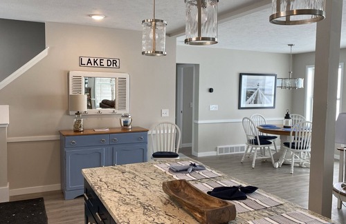 Lake Township House | Crystal Lake Private Waterfront with Dock, Yard, A/C, Kayaks, Paddleboards