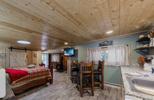 Ruidoso Cabin | Cubby: Cute, Cozy Studio for 2 with a Hot Tub in the Upper Canyon!