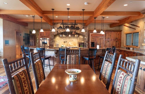 Whitefish House | Custom luxury ski-in ski-out Lodge with hot tub, sauna, theater room and more!