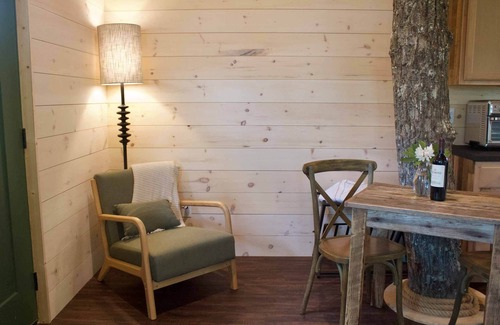 Zirconia Cabin | Custom Tajar Treehouse in Tuxedo Falls Resort with Private Waterfalls & Hiking