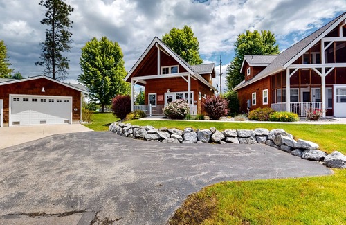 Dover Bay House | Cute, dog-friendly cabin with a large patio & fireplace - walk to river beach