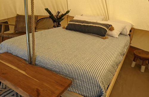 Levan House | Cute glamping tent on private sandy beach