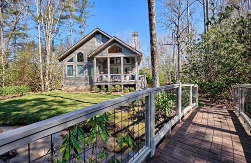 Highlands House | Dancing Bear Walk to Town: Spacious 3BR home in Highlands with wooded views.