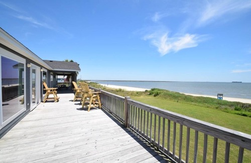 Galveston House | Davis Beach: 4 BR, 2 BA House in Port Bolivar, Sleeps 12