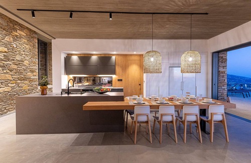 Gavrio Villa | Dazzling Andros Villa | Villa Mimosa | 5 Bedrooms | Saltwater Infinity Pool