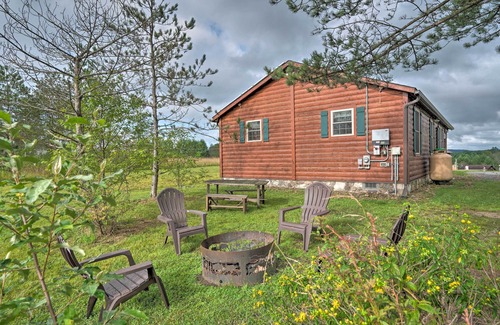 Benezette Cabin | Deck, Hot Tub, Fire Pit: Rustic Cabin in Benezette