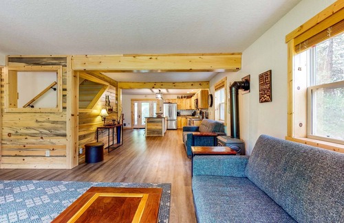 McCall House | Deer Pines-family friendly-remodeled in knotty pine-firepit in the backyard