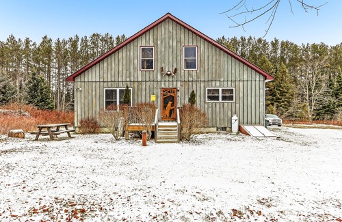 Indian Lake House | Delightful dog-friendly cabin with wood stove, firepit, deck, & mountain views