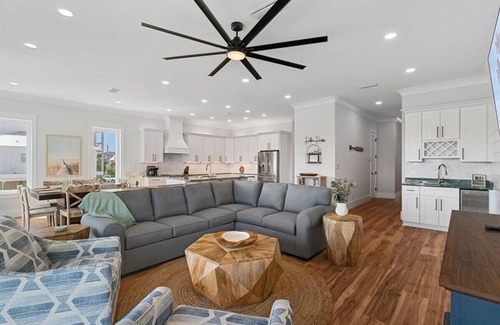 Navarre Beach House | "Delta Dawn" New Listing! Luxury Waterfront Home, Pool, Boat Dock