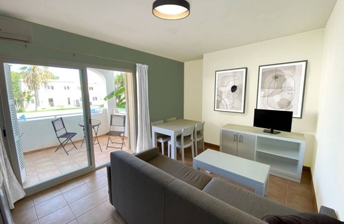 Cala Mandia Apartment | Deluxe Apartment with pool view