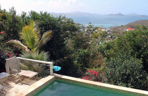 Estate Pastory Villa | Deluxe Pool Home with air conditioned bedrooms and stunning panoramic views!