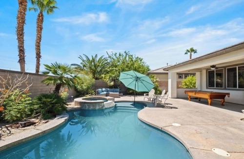 Indio House | Desert home with Pool and Spa!n2 private rooms w/private bathroom