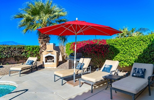 Indio House | DESERT OASIS WITH POOL, MOUNTAIN VIEWS, GOLF, CLUBHOUSE AMENITIES, WORKSPACE.