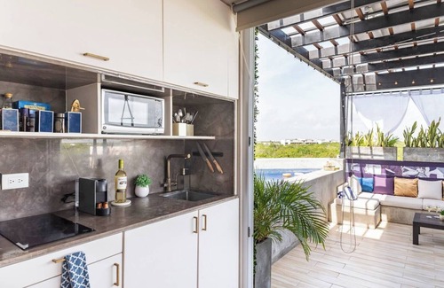 Ek Balam Village Apartment | Designer Penthouse | Jungle View + Private Pool