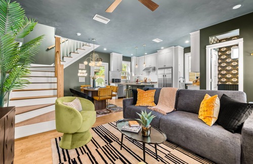Lincolnville House | Designer Spa Retreat Near Historic Downtown! Pets! Luxury Walk to Shops & Dining