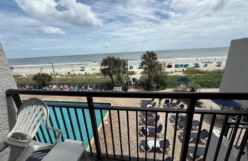 Myrtle Beach Condo | Direct oceanfront studio in Landmark Resort with fabulous water amenities