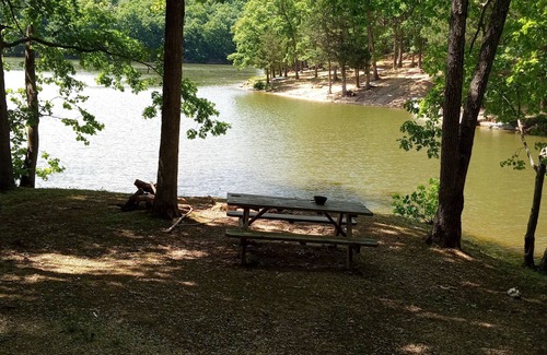 Sunrise Beach RV Rental | DnD Campground Site 1 Private Lake Front Primitive Campsite