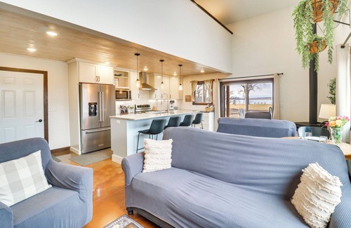 Ashby House | Dock & Furnished Patio: Minnesota Lake House