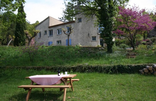 Saint-Etienne-de-Gourgas Apartment | Dog friendly woodland paradise with heated pool.
