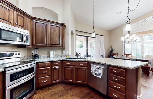 Litchfield Greens House | Dog-friendly house with firepit, game room, water view, fireplace-30 day stays