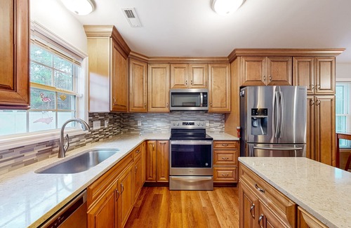 Swansboro House | Dog-friendly home near downtown with fenced yard, patio, & fireplace