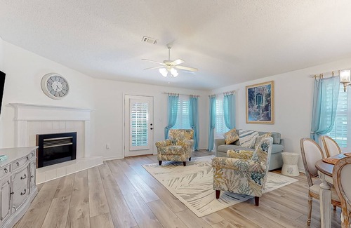 Seaspray House | Dog-friendly home near private gated beach with fireplace & pool - snowbirds OK