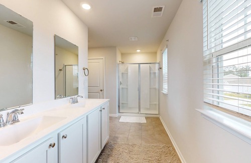 Surfside Beach House | Dog-friendly home with a patio, home office, washer/dryer, & central AC