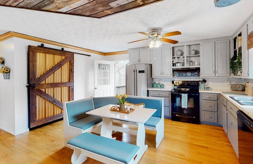 Morganton House | Dog-friendly home with wraparound deck, & fenced yard