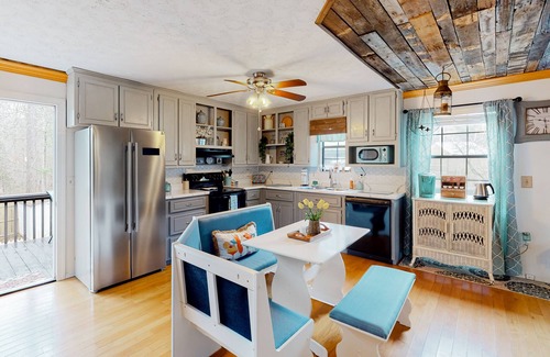 Morganton House | Dog-friendly home with wraparound deck, & fenced yard