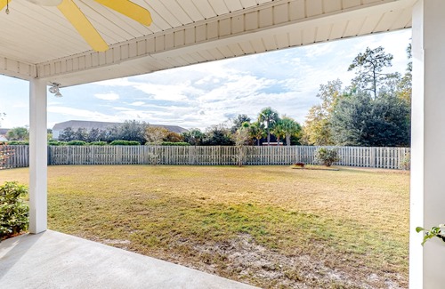 Pooler House | Dog-friendly home with large yard, open layout, primary suite, W/D, & AC