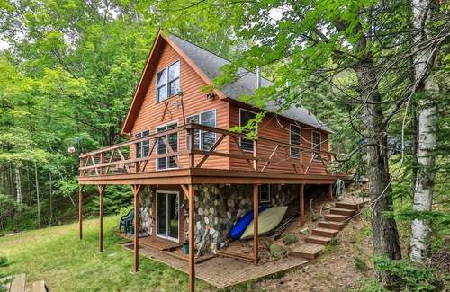 Presque Isle House | Dog-friendly, lakefront cabin w/ kayaks, washer/dryer, firepit, grill, and dock