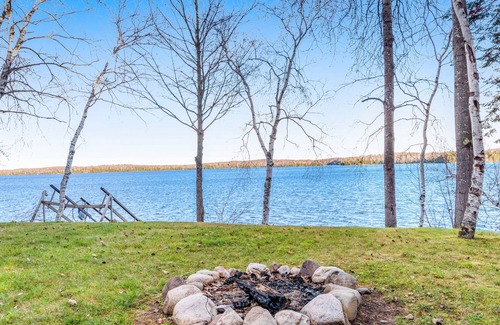 Presque Isle House | Dog-friendly lakefront home with water views/access, grill, & on-site fishing