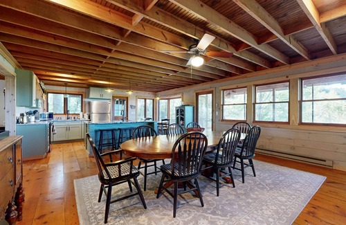Brevard House | Dog-friendly mountain view cabin with furnished deck, washer/dryer