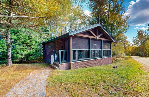 Northport Cabin | Dog-friendly nature lovers retreat with fireplace, WiFi, AC & playground