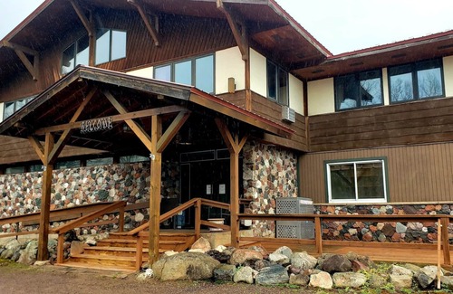 Ironwood Apartment | Dog Friendly, Private Guestroom with TWO QUEEN beds and two small bathrooms inside the Lodge at North Ironwood Acres resort.