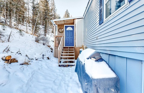 Florissant House | Dog-friendly rustic cabin with a wood-burning fireplace, porch, and washer/dryer