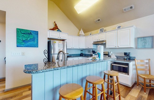 Buxton House | Dog-friendly, sound-front home with 2 sundecks, fireplace, & private hot tub