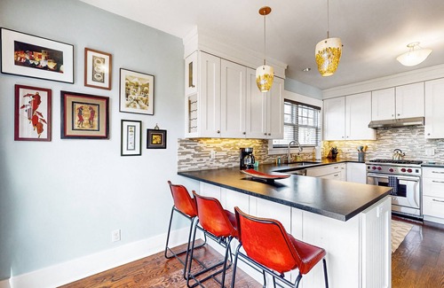 West Woodland House | Dog-friendly spacious retreat with patio, backyard oasis, & W/D - walkable location