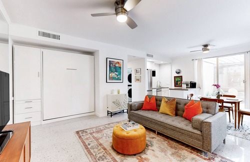 Indian Wells Apartment | Dog-friendly studio condo near golf with 3 pools, patio, grill, W/D, & AC