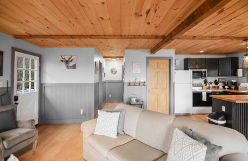 Owl Town Retreat Cabin | Dog friendly with a great view and fire pit! Hot tub!2 bed cabin